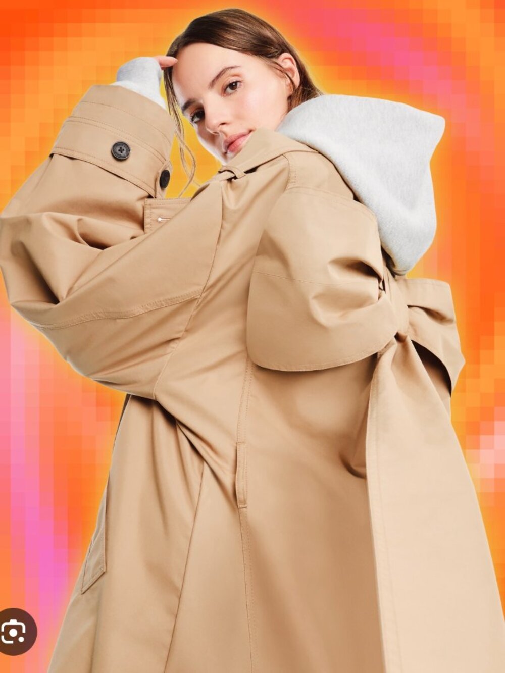 Gap × Sandy Liang Bow-Back Trench Coat - Picture 4 of 10